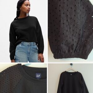 Gap relaxed eyelet crewneck